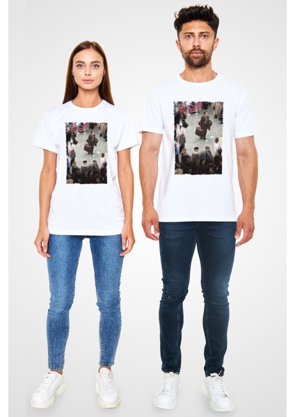The Terminal Baskılı Unisex Beyaz T-Shirt modelleri