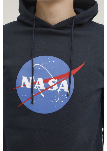 2W M-Nasa Logo Hoodıe 2Pr Lacivert Erkek Sweatshirt 101180940 fırsatları