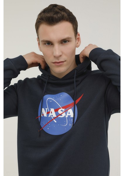 2W M-Nasa Logo Hoodıe 2Pr Lacivert Erkek Sweatshirt 101180940 indirimleri