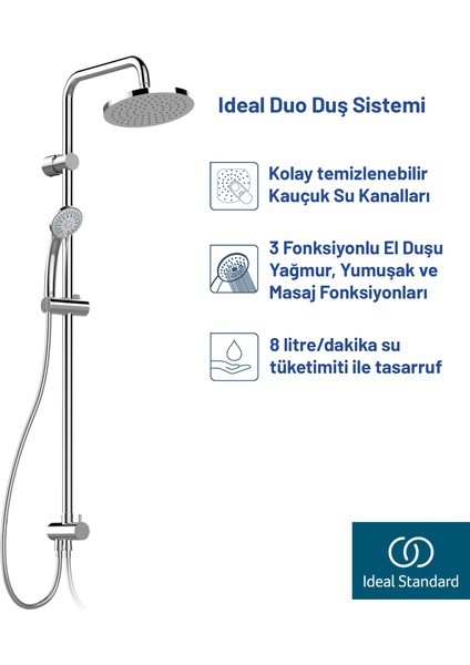 Ideal Duo Robot Tepe Duş Sistemi