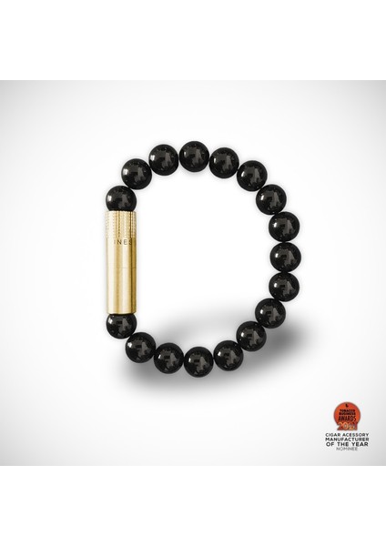 Punch Bileklik Brass Oniks - M