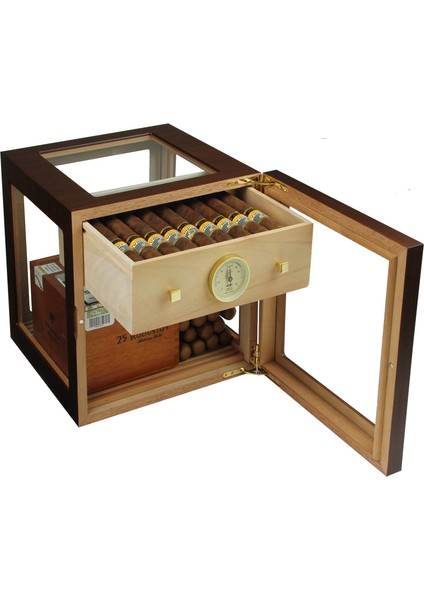 Cube Humidor Walnut Ceviz Puro Kutusu