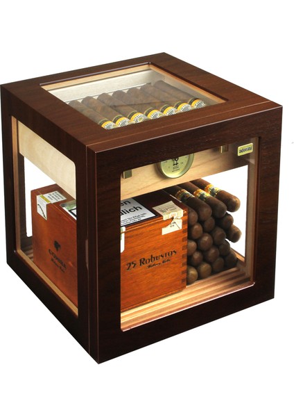 Cube Humidor Walnut Ceviz Puro Kutusu