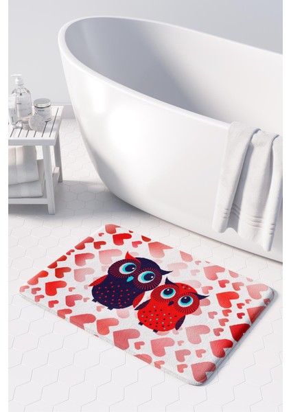 Sevimli Tasarımlı Mikrofiber Banyo Paspası, Kaymaz Taban, Makinede Yıkanabilir (40X60) fiyatları