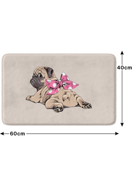 Sevimli Tasarımlı Mikrofiber Banyo Paspası, Kaymaz Taban, Makinede Yıkanabilir (40X60) modelleri