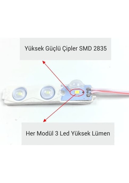 Cata Modül LED Gunışığı Işık 2 Watt 10 Adet CT-4952-G modelleri