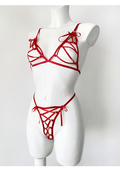 Ayarlanabilir Ip Detaylı Harness Sütyen Takım fırsatları