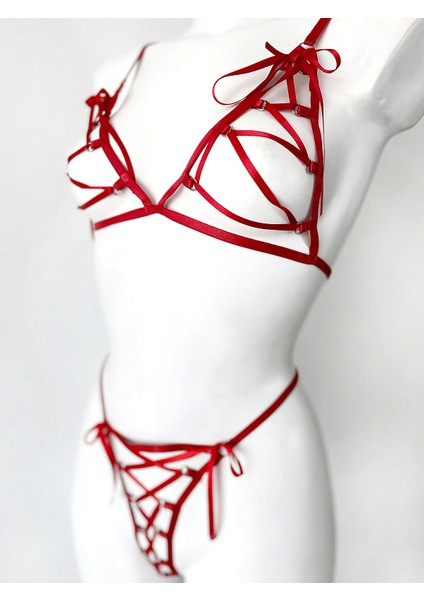 Ayarlanabilir Ip Detaylı Harness Sütyen Takım indirimleri