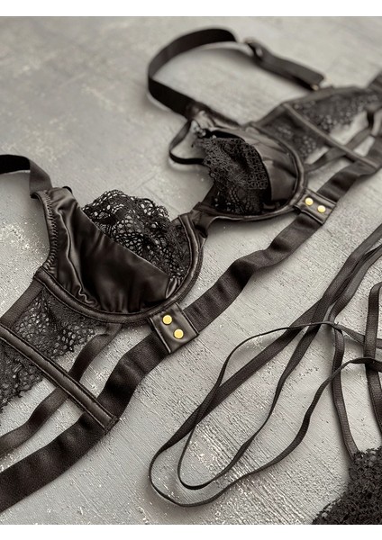 Deri Detaylı Sütyen Takım modelleri