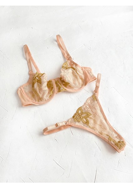 Balenli Dantelli Sütyen Takım