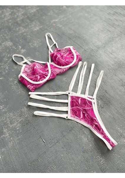 Balenli Dantelli Sütyen Takım