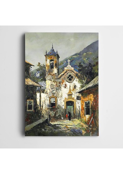 Soyut Evler Kanvas Tablo