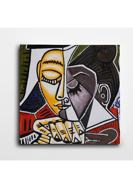 Picasso Tete Dune Femme Kare Kanvas Tablo