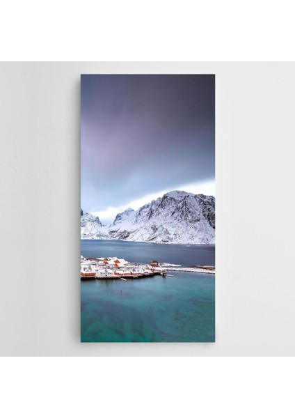 Kış Manzarası ve Kasaba Kanvas Tablo