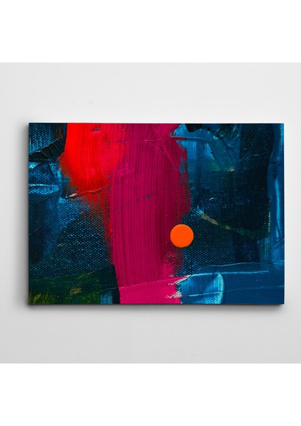 Mavi ve Pembe Soyut Kanvas Tablo