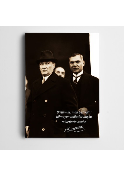 Atatürk Milli Bilinç Kanvas Tablo