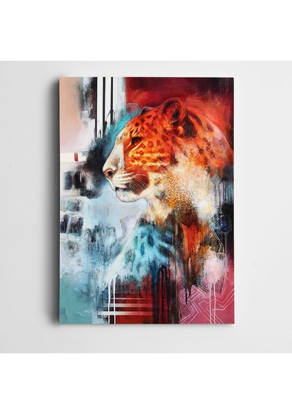 Leopar Renkler Kanvas Tablo