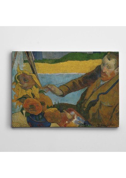 Paul Gauguin Vincent Van Gogh Painting Sunflowers Kanvas Tablo