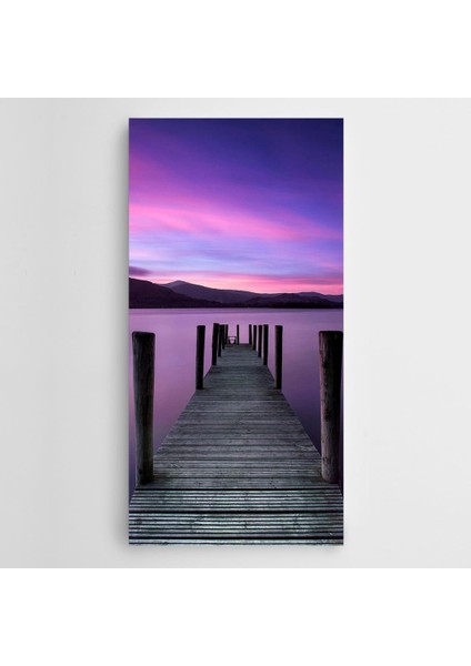 Akşam Üzeri Iskele Panoramik Kanvas Tablo