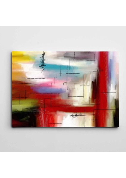Renkler ve Çizgiler Modern Sanat Kanvas Tablo