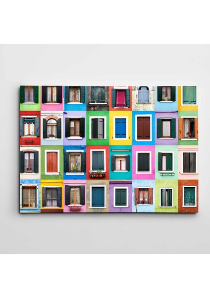 Pencereler Modern Sanat Kanvas Tablo