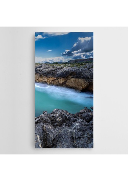 Doğa Manzara Kayalar Dalgalar Kanvas Tablo