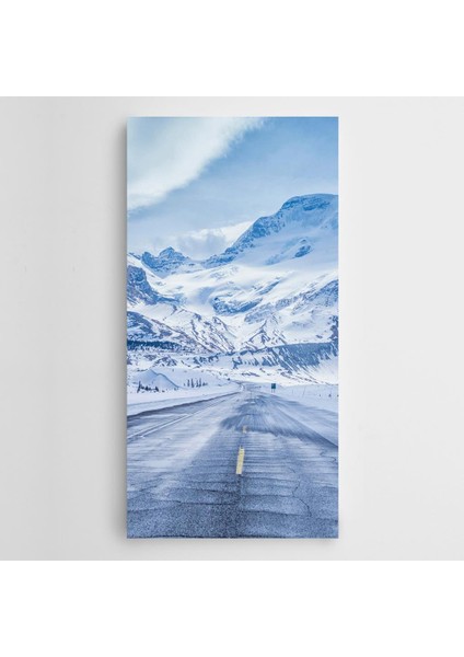 Karlar ve Yol Manzara Doğumu Kanvas Tablo