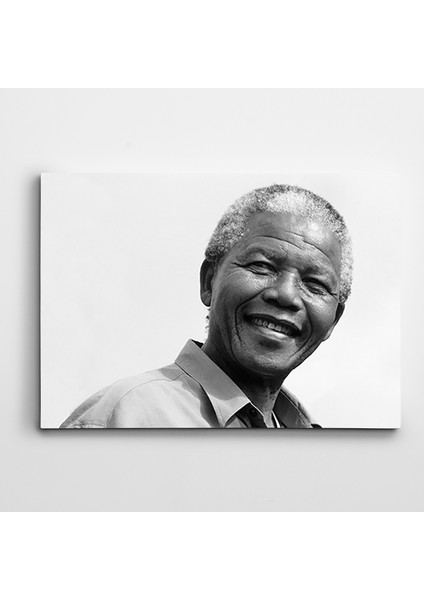Mandela Siyah Beyaz Kanvas Tablo