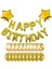 Happy Bırthday Gold Folyo Balon Şeffaf Balon Set Doğum Günü Seti Yetişkin Parti Seti 1