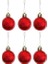 Yılbaşı 4 cm Ağaç Süsleme Topları 6lı Kırmızı 1