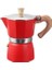 Alüminyum Italyan Moka Espresso Kahve Makinesi Filtresi Soba Pot 3 Bardak | Kahve Tencereler (Kırmızı) (Yurt Dışından) 1