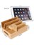 Doğal Bambu Cep Telefonu Tablet Ahşap Tutucu Şarj Istasyonu Izle Standı iPad iPhone Iwatch Birden Çok Cihazlar Organizatör | Telefon Tutucular ve duruş (Yurt Dışından) 2