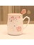 Sevimli Küçük Kahve Kupa Kupası Açık Süt Sakura Kahve Kupalar Seyahat Kız Seramik Canecas Cafe Cratıvas Coffee Fincan Sevimli | Eski Moda Cam ((Hediye Kutusu ile Beyaz)) (Yurt Dışından) 2