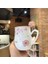 Sevimli Küçük Kahve Kupa Kupası Açık Süt Sakura Kahve Kupalar Seyahat Kız Seramik Canecas Cafe Cratıvas Coffee Fincan Sevimli | Eski Moda Cam ((Hediye Kutusu ile Beyaz)) (Yurt Dışından) 3