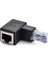 5237 RJ45 Dişi Erkek 90 Derece Cat Internet Ethernet Kablo Uç Çevirici Adaptör 1