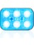 Çakarlı 12 - 24V Kare 6 LED Dış Mekan Uyumlu Mavi SBDF6B 4