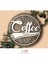 Gift Kişiye Özel Dekoratif Yuvarlak Ahşap Coffee Shop Tabelası 43CM - Model 3 5