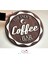 Gift Kişiye Özel Dekoratif Yuvarlak Ahşap Coffee Bar Tabelası 43CM - Model 4 3