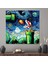 1 Parça Kanvas Tablo Mario Starry Night Posteri Super Mario Sanat Modern Mario World Kanvas 1