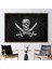 1 Parça Gold Çerçeveli Kanvas Tablo Jolly Roger Kanvas Baskı Iskelet Kanvas Poster 1