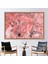 1 Parça Naturel Çerçeveli Kanvas Tablo Alkol Mürekkebi Posteri Modern Sanat Kırmızı Sanat Eseri 1