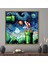 1 Parça Gold Çerçeveli Kanvas Tablo Soyut Kanvas Baskı Modern Starry Night Kanvas Dekor 1