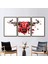 3 Parçalı Gold Çerçeveli Kanvas Tablo Red Bull Sanat Hayvan Kanvas Dekor Buffalo Kanvas Poster 1