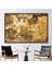 1 Parça Gold Çerçeveli Kanvas Tablo Loft Duvar Dekoru Sarı Alçı Kanvas Baskı 1
