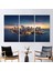 3 Parçalı Kanvas Tablo Gece Kanvas Baskı Manzara Sanat New York Skyline Duvar Dekoru 1
