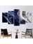 5 Parçalı Mix Kanvas Tablo Gümüş Mermer Kanvas Poster Abartılı Mermer Kanvas Sanatı 1