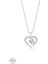 Taşlı Gümüş Kalp Bayan Kolye 1