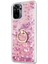 Xiaomi Poco M5S Kılıf Glitter Liquid Holder Pembe 2
