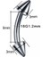Cerrahi Çelik Silver Spaky Rook, Snog, Dil, Kaş Muz Piercing- bar uzunluğu 8mm-1 adet 3