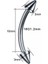 Cerrahi Çelik Silver Spaky Rook, Snog, Dil, Kaş Muz Piercing- bar uzunluğu 8mm-1 adet 4